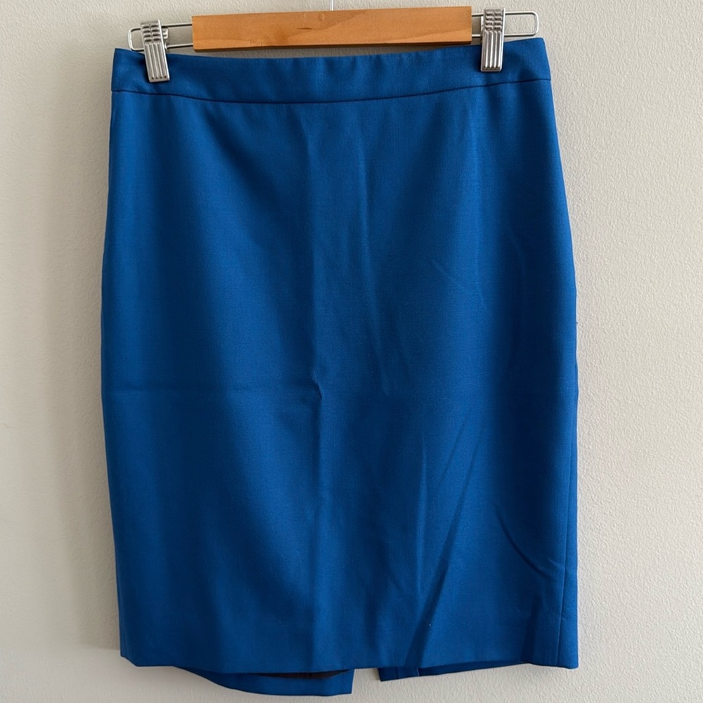 J. Crew Vibrant Blue Pencil Skirt